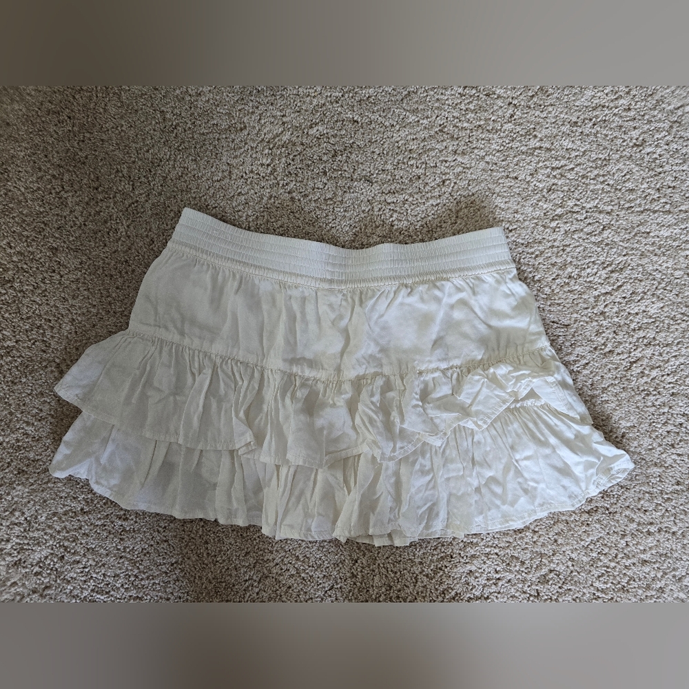 Pink Victorias Secret Size M White Micro Mini Tiered Skirt - Picture 7 of 7